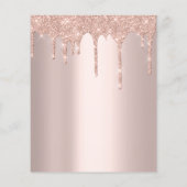Roos Verkoop wasgoed Blush poeder Glitter Drip Flyer (Achterkant)
