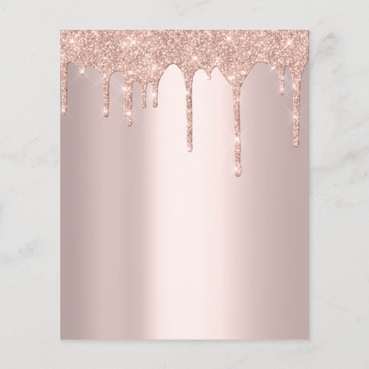 Roos Verkoop wasgoed Blush poeder Glitter Drip Flyer (Achterkant)