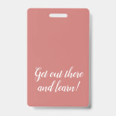 Roos Verticale Streep Homeschool Student ID Badge (Achterkant)