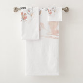 Roos Vibes - esthetische bloemenstemming Bad Handdoek (Insitu)