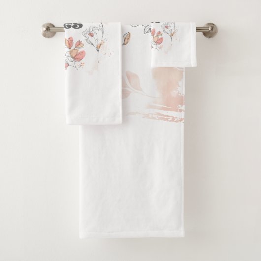 Roos Vibes - esthetische bloemenstemming Bad Handdoek (Insitu)