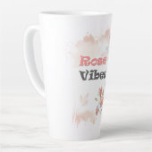 Roos Vibes - esthetische bloemenstemming Latte Mok (Linkerhoek)