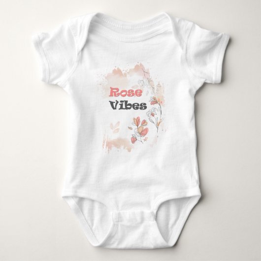 Roos Vibes - esthetische bloemenstemming Romper (Voorkant)