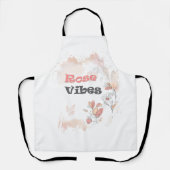 Roos Vibes - esthetische bloemenstemming Schort (Voorkant)