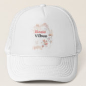 Roos Vibes - esthetische bloemenstemming Trucker Pet (Voorkant)