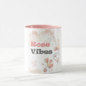 Roos Vibes – Esthetische Bloemige Sfeer Mok (Midden)