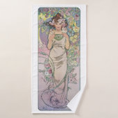 Roos (vier bloemen), Alphonse Mucha Badhanddoek (Badhanddoek)