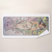 Roos (vier bloemen), Alphonse Mucha Badhanddoek (Badhanddoek)