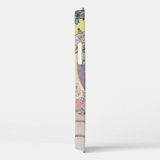 Roos (vier bloemen), Alphonse Mucha Case-Mate iPhone Case (Achterkant / Rechts)