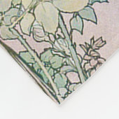 Roos (vier bloemen), Alphonse Mucha Fleece Deken (Hoek)