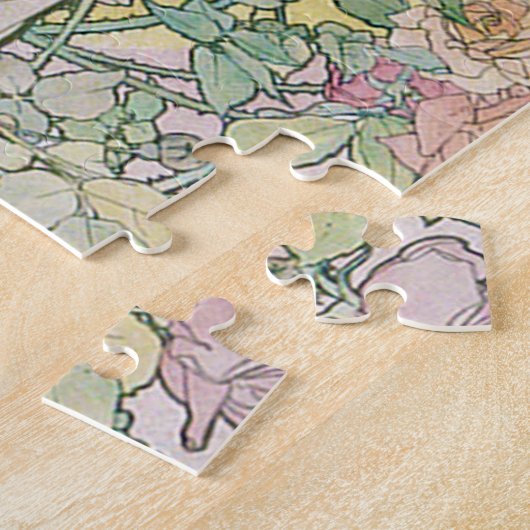Roos (vier bloemen), Alphonse Mucha Legpuzzel (Zijkant)