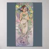 Roos (vier bloemen), Alphonse Mucha Poster (Voorkant)