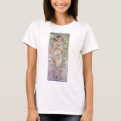 Roos (vier bloemen), Alphonse Mucha T-shirt (Voorkant)