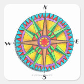 Roos Vierkante Sticker (Voorkant)