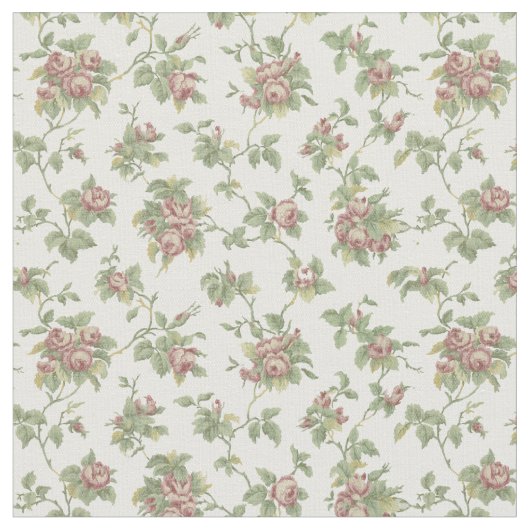  Roos Vine Floral Pattern Stof (Close Up)