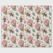 Roos vintage inpakpapier cadeaupapier (Vlak)