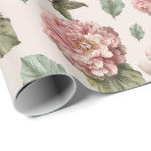Roos vintage inpakpapier cadeaupapier (Rol Hoek)