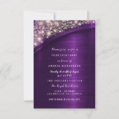 Roos Violet Glitter Vrijgezellenfeest Birthday Swe Kaart (Voorkant)