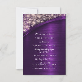 Roos Violet Glitter Vrijgezellenfeest Birthday Swe Kaart