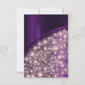 Roos Violet Glitter Vrijgezellenfeest Birthday Swe Kaart (Achterkant)