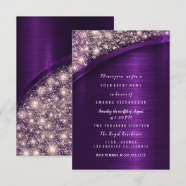 Roos Violet Glitter Vrijgezellenfeest Birthday Swe Kaart
