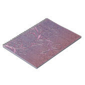 Roos Violet Ombre Effect Damask met versieringen Notitieboek (Linkerzijde)