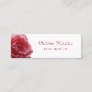 Roos, Visitekaartje, Afmeting: Mini, 7,6 cm x 2,5 Mini Visitekaartje