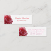 Roos, Visitekaartje, Afmeting: Mini, 7,6 cm x 2,5  Mini Visitekaartje (Voorkant / Achterkant)