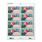  Roos & Vlinder Boekplaat Etiket (Full Sheet)