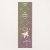 Roos Vlinder Monogram Yoga Mat (Voorkant)