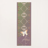 Roos Vlinder Monogram Yoga Mat (Achterkant)