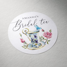 Roos & Vlinder Vrijgezellenfeest | Floral Tea Part Ronde Sticker