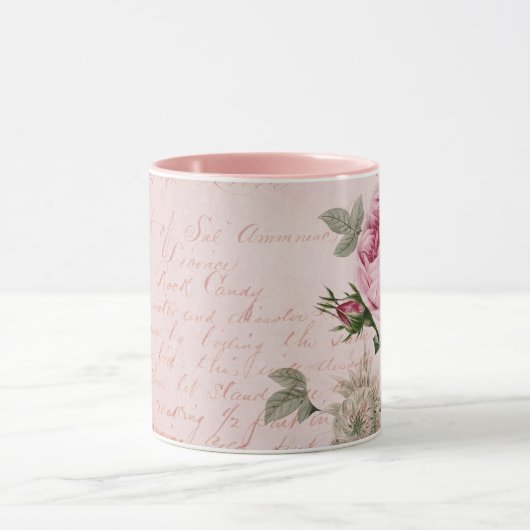 Roos Vloer Roze  tuingember Mok (Midden)