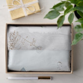 Roos Vloervlinderkarte Postale Blue Painted Tissuepapier (Geschenk)