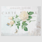 Roos Vloervlinderkarte Postale Blue Painted Tissuepapier (Voorkant)