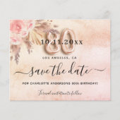 roos voor 80e verjaardag pampas behalve de datumbe flyer (Voorkant)