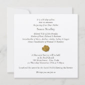  Roos voor altijd in ons hart Uitnodigen voor begr Kaart (Achterkant)