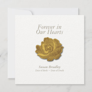 Roos voor altijd in ons hart Uitnodigen voor begr Kaart