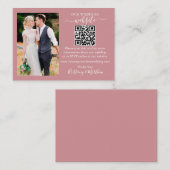 Roos voor bindweefselwebsite Minimalistisch QR-fot Informatiekaartje (Voorkant / Achterkant)