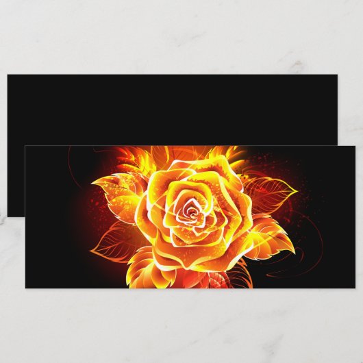 Roos voor bloei aankondiging (Voorkant / Achterkant)