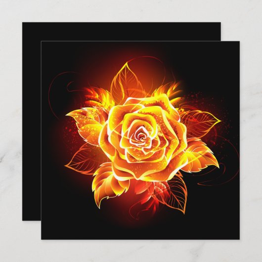 Roos voor bloei aankondiging (Voorkant / Achterkant)