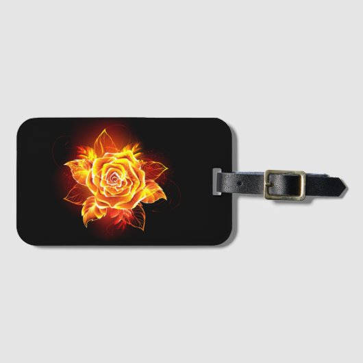 Roos voor bloei bagagelabel (Voorkant (horizontaal))