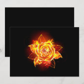 Roos voor bloei bedankkaart (Voorkant / Achterkant)