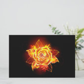 Roos voor bloei briefpapier (Staand voorkant)