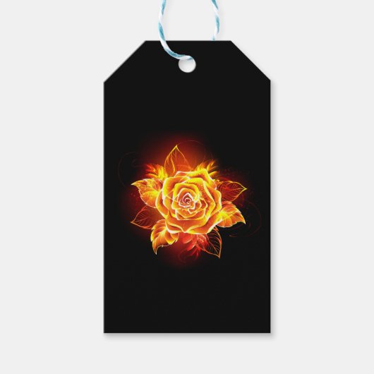 Roos voor bloei cadeaulabel (Voorkant)