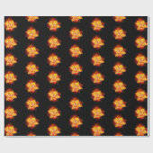 Roos voor bloei cadeaupapier (Vlak)