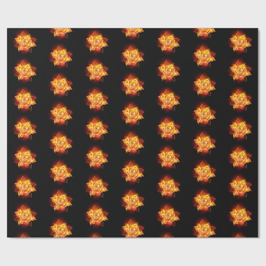 Roos voor bloei cadeaupapier (Vlak)