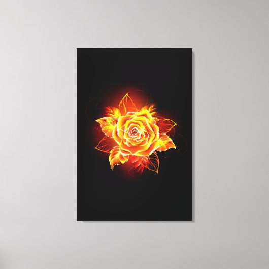 Roos voor bloei canvas afdruk (Voorkant)