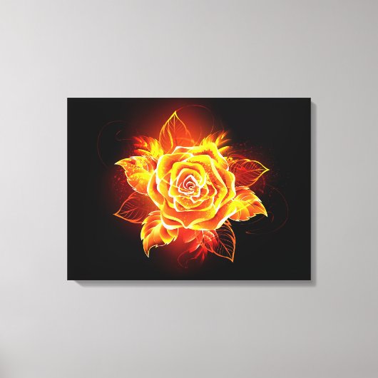 Roos voor bloei canvas afdruk (Voorkant)