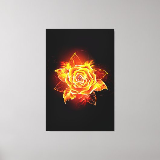 Roos voor bloei canvas afdruk (Voorkant)